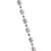 Silver Bead Dollar Sign Necklaces